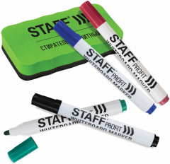 Набор маркеров и губки для белой маркерной доски - Фото 2