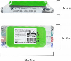 Набор маркеров и губки для белой маркерной доски - Фото 4