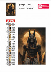 Алмазная мозаика «Анубис» - Фото 4