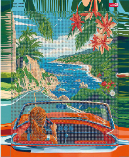 Алмазная мозаика «Поездка на море»