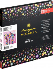 Алмазная мозаика с частичной выкладкой «Три жирафа» - Фото 2