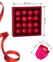 Подарочный набор мыльных роз в коробке - Фото 5