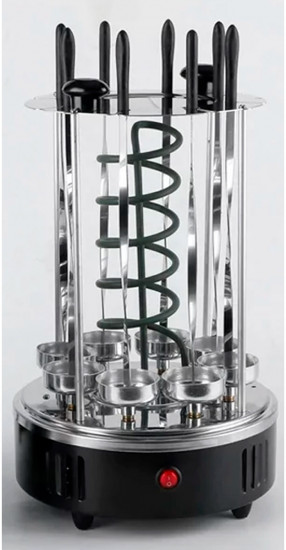 Шашлычница вертикальная электрическая с шампурами