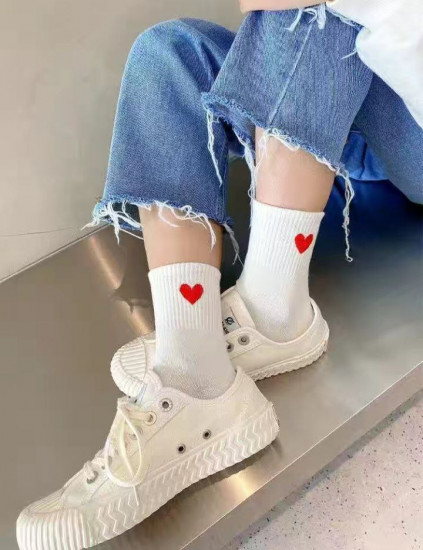 Носки с сердечком