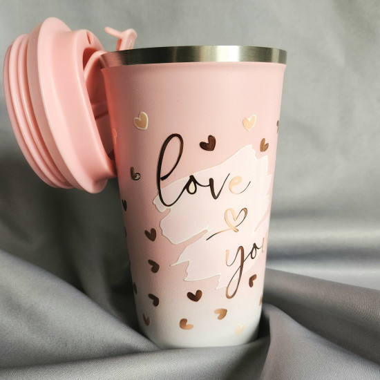 Термокужка для кофе «I love you»