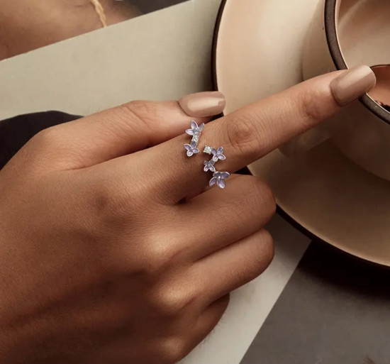 Кольцо «Цветки сирени»