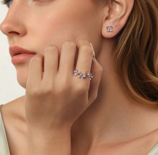 Кольцо «Цветки сирени»