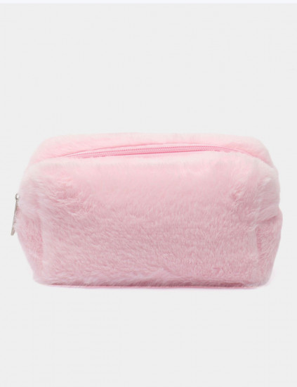 Косметичка мягкая меховая на молнии
