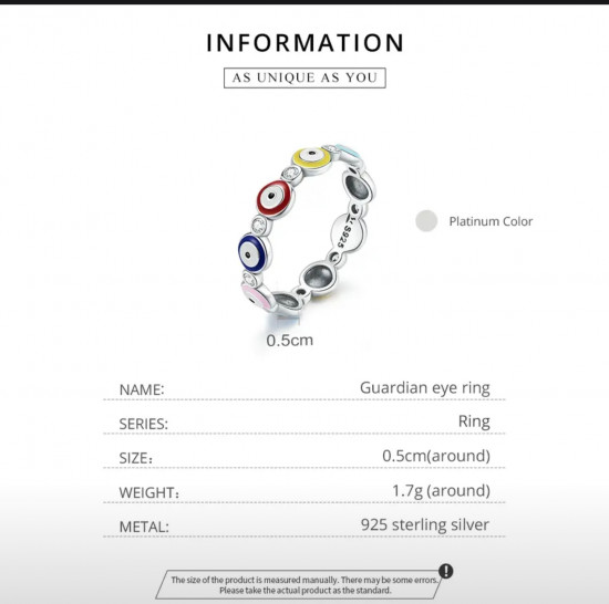 Кольцо с фианитами «Глаз»