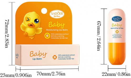 Детский увлажняющий бальзам для губ с экстрактом календулы от сухости и трещин «Calendula Baby»