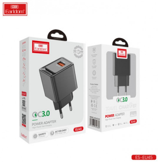 Комплект СЗУ Earldom ES-EU45 18W 1xUSB порт + кабель Type-C