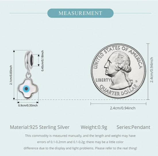 Шарм «Клевер и голубой глаз»