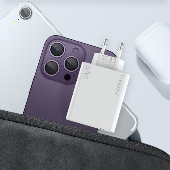 Комплект СЗУ Earldom ES-EU47 67W 1xUSB порт + кабель Type-C