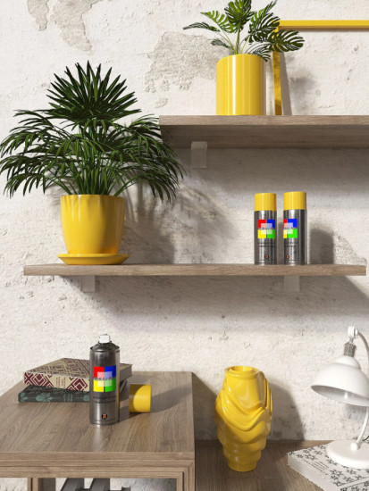 Краска аэрозольная, цвет RAL1018 Цинково-жёлтый