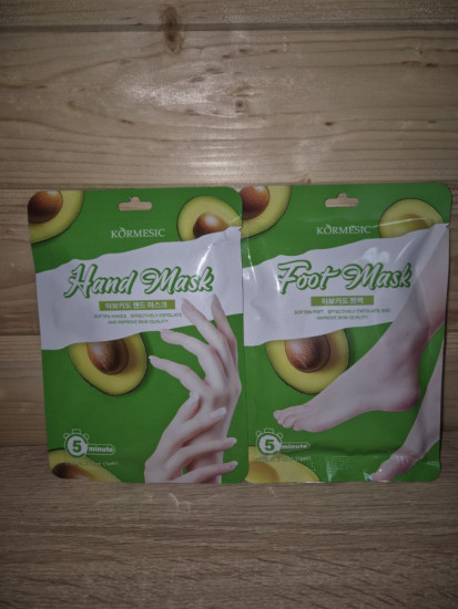 Набор тканевых масок для рук и ног с экстрактом авакадо