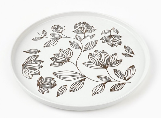 Блюдо керамическое «Цветочная поляна»