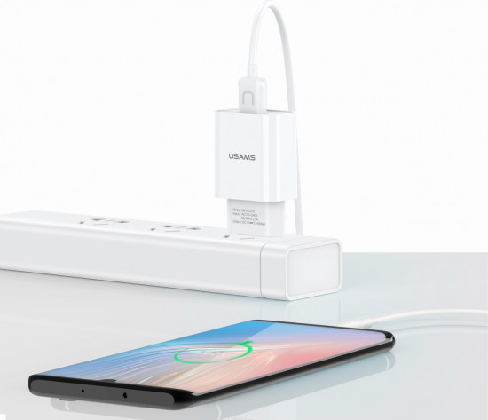 Комплект СЗУ Usams T21 2.1A 1xUSB порт + кабель MicroUSB