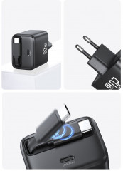 СЗУ CC233 YC Series 20W PD 1xType-C порт+кабель-рулетка Type-C 80 см - Фото 1