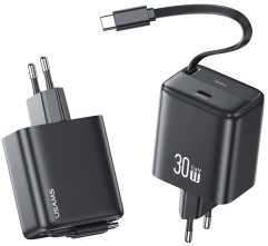 СЗУ CC241 YC Series 30W Type-C порт с кабелем-рулеткой Type-C - Фото 1