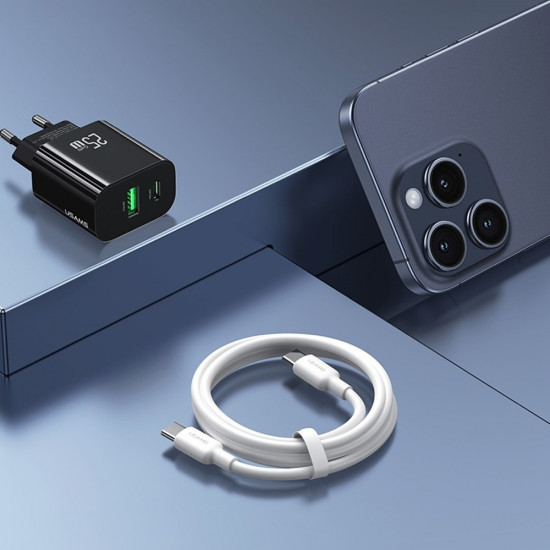 СЗУ Usams CC315 T65 CC315TC01 25W PD USB+Type-C порты