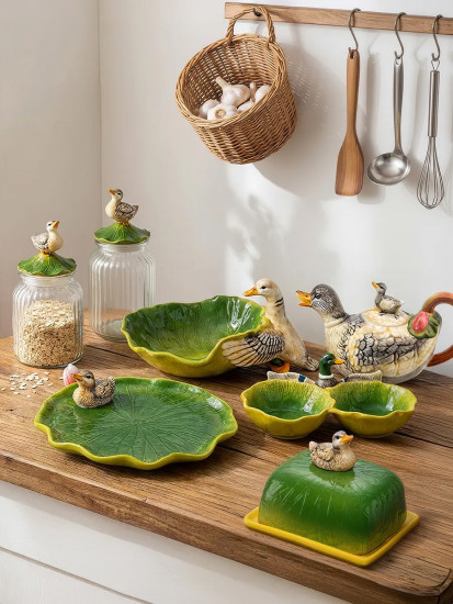 Блюдо-менажница на 2 секции «Уточка»