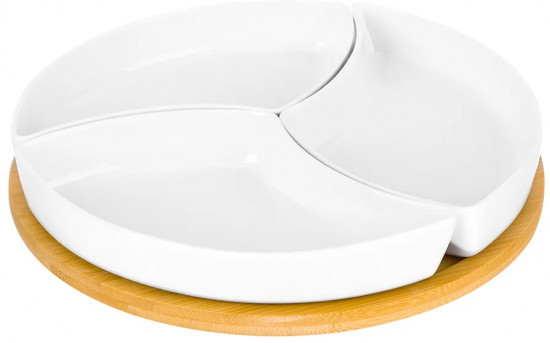 Менажница на крутящейся деревянной подставке «Айсберг»