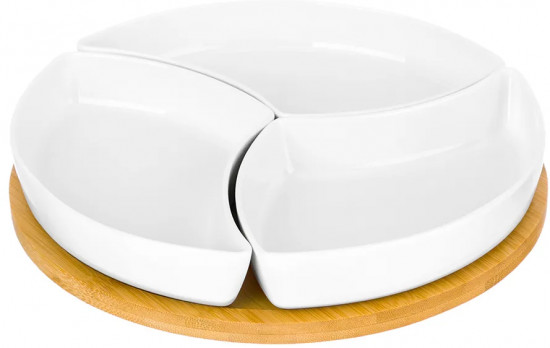 Менажница на крутящейся деревянной подставке «Айсберг»