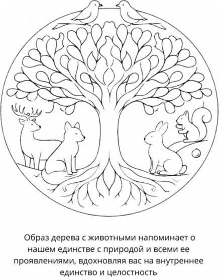 Раскраска «Мандалы. Единение с силами природы»