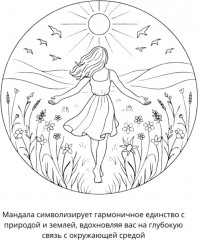 Раскраска «Мандалы. Единение с силами природы» - Фото 1
