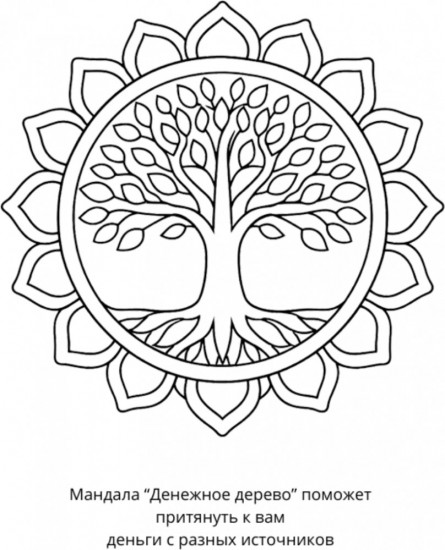 Раскраска «Мандалы для привлечения денег»