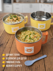 Термос-миска с ложкой - Фото 4