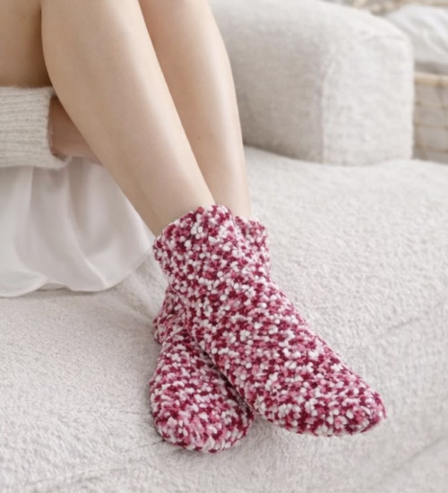 Носки букле «Бордовый закат»