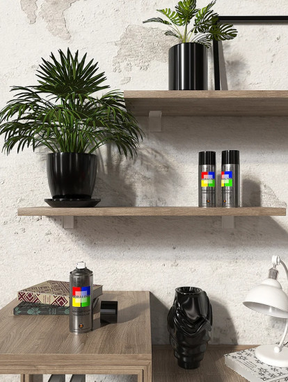 Краска аэрозольная, цвет RAL9005 Черный Глянцевый