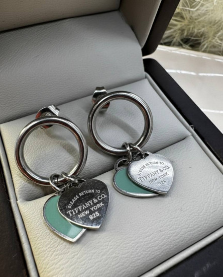 Серьги по мотивам «Tiffany Heritage: Double Heart»