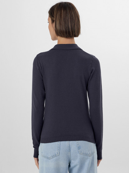 Лонгслив-поло женский