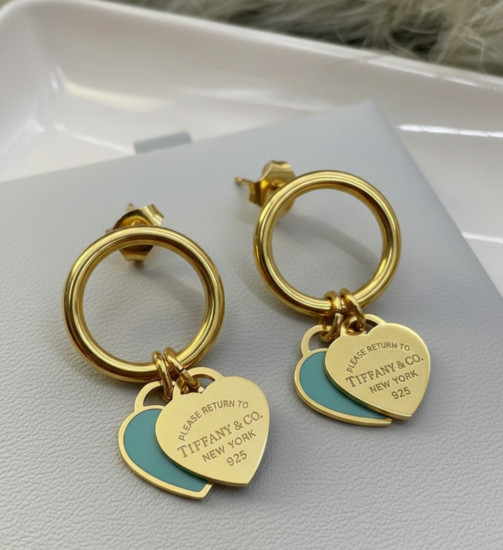 Серьги по мотивам «Tiffany Heritage: Double Heart»