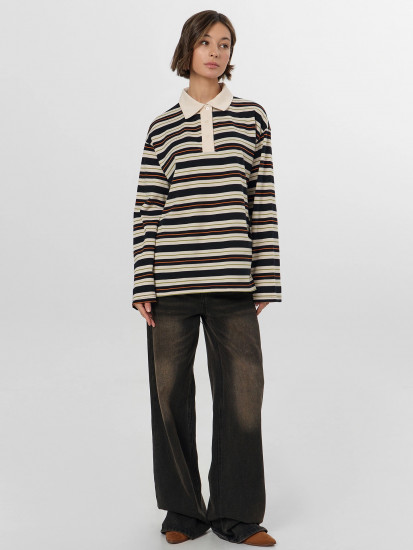 Лонгслив-поло женский