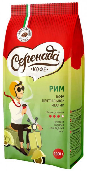 Кофе в зернах темнообжаренный «Рим»