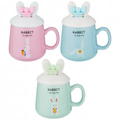 Кружка с крышкой и ложкой «Rabbit» - Фото 1