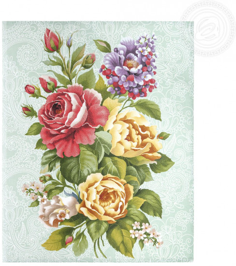 Набор полотенец из рогожки «Пионы»