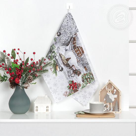 Полотенце кухонное из рогожки «Студеная пора»