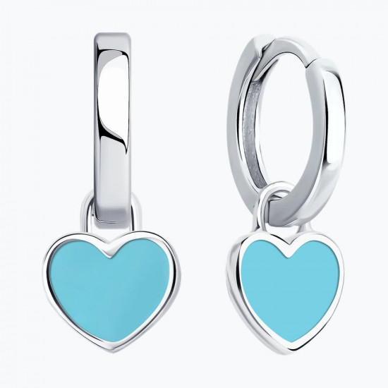 Серьги из серебра с эмалью