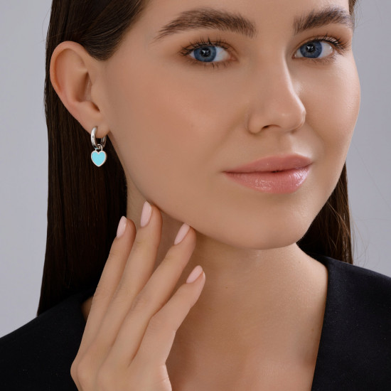 Серьги из серебра с эмалью