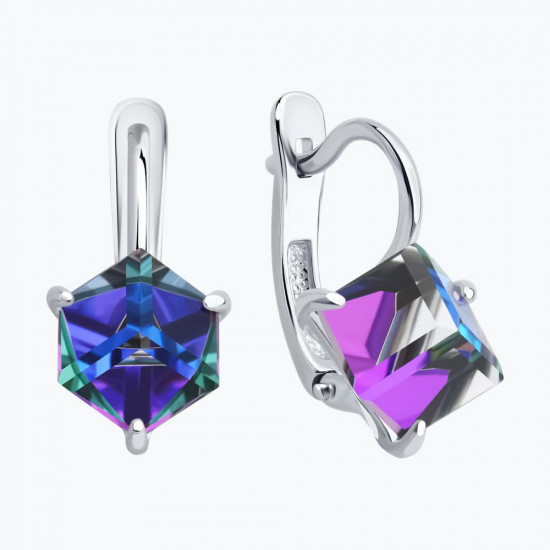 Серьги из серебра с кристаллами