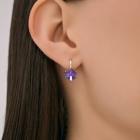 Серьги из серебра с кристаллами