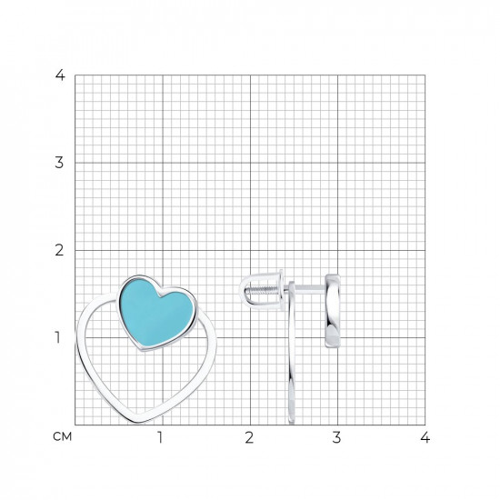 Серьги из серебра с эмалью