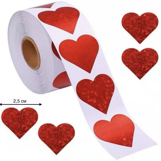 Набор наклеек в рулоне «Сердце»