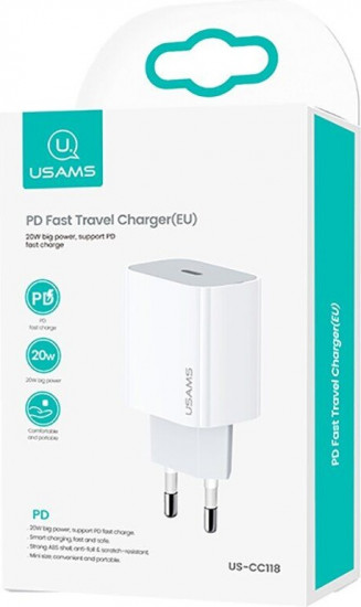СЗУ USAMS T34 (US-CC118) 20W PD 1xType-C порт