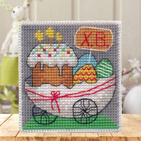 Набор для вышивания на пластиковой канве «Счастливой Пасхи»