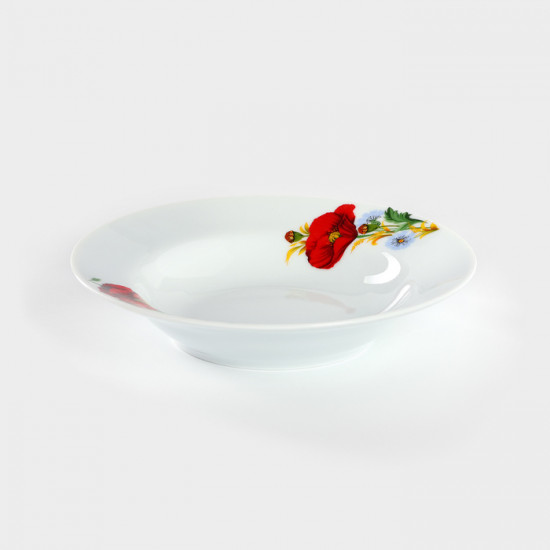 Тарелка глубокая «Маки красные»